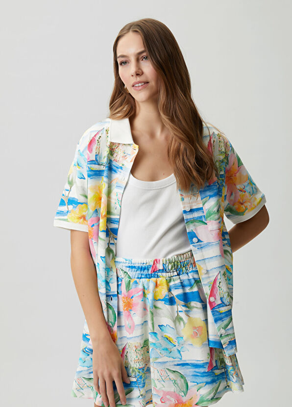 Beymen Club Hawaiian Print Skorts - 2