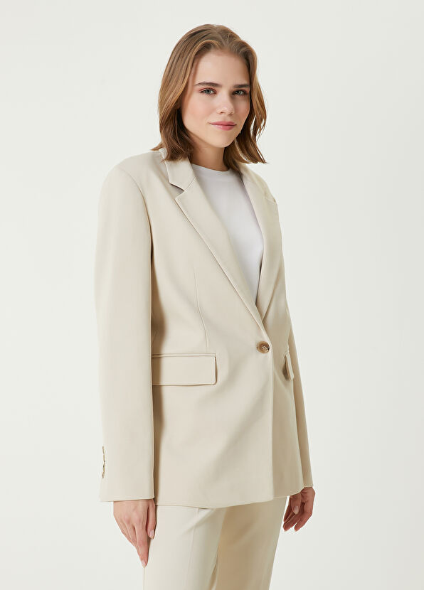 Beymen Club Bej Kelebek Yaka Elastanlı Spor Blazer - 4