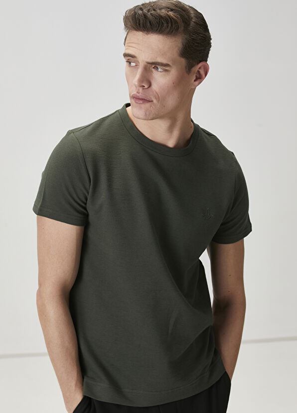 Beymen Club Relaxed Fit Khaki T-Shirt - 1
