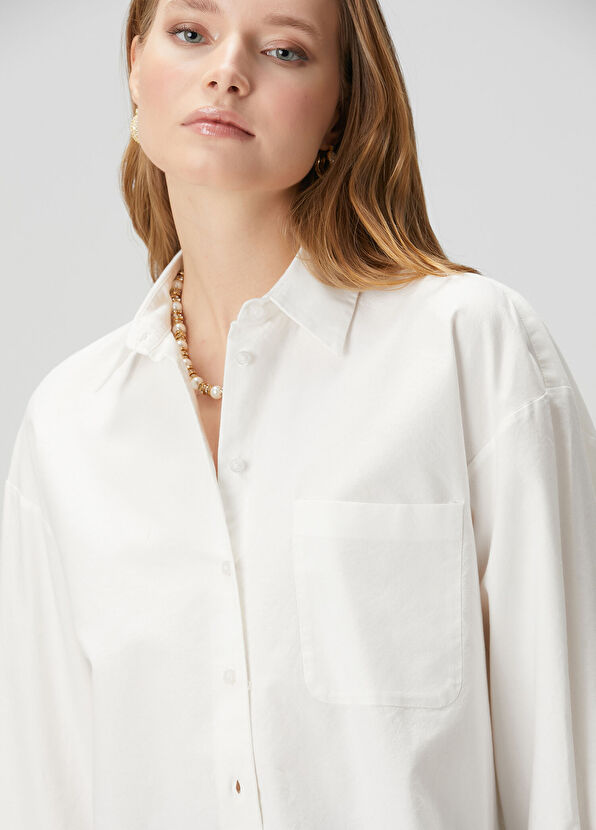 Beymen Club Off-White Oxford Shirt - 2