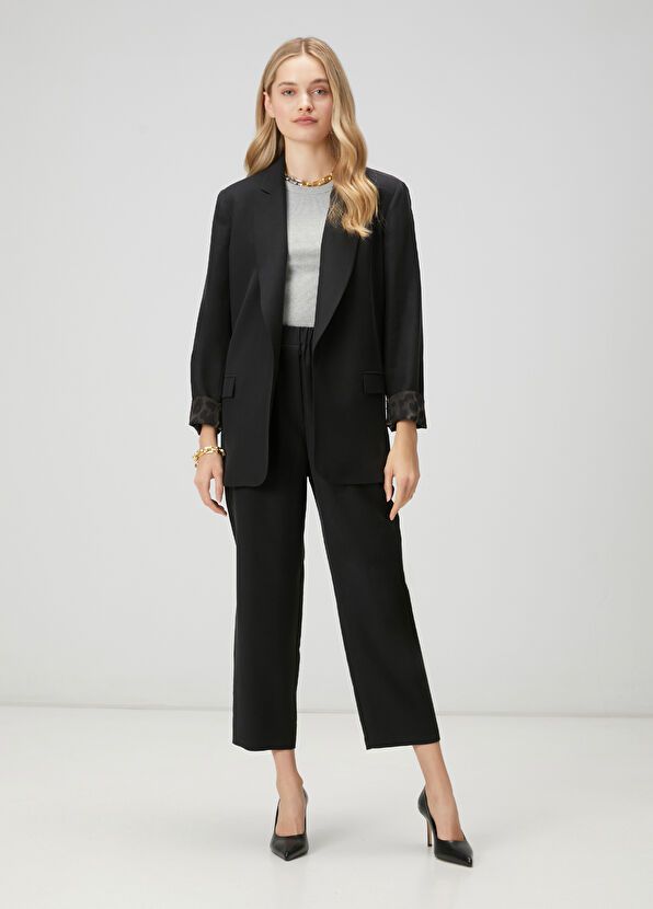 Beymen Club Black Pleated Carrot Pants - 1