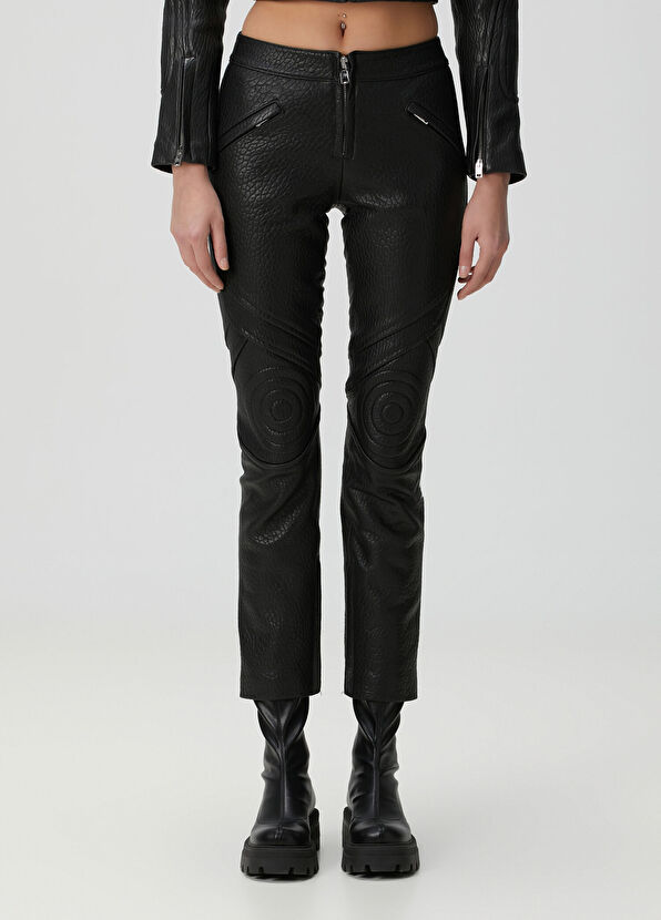 Alexander Wang Siyah Deri Pantolon - 2