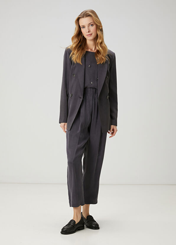 Beymen Club Anthracite Embellished Blouse - 2