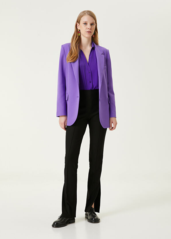 Beymen Club Siyah Yırtmaçlı Skinny Pantolon - 1