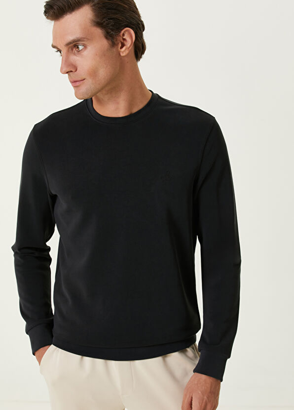 Beymen Club Siyah Logo Detaylı Sweatshirt - 2