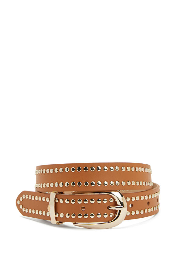 Beymen Club Taba Pim Sıralı Kadın Deri Kemer - 1