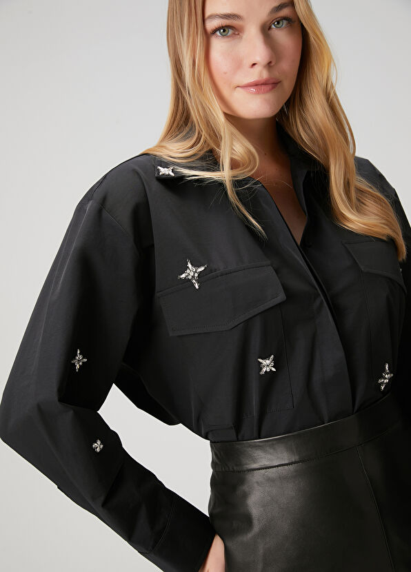 Beymen Club Siyah İşlemeli Dış Gömlek - 2