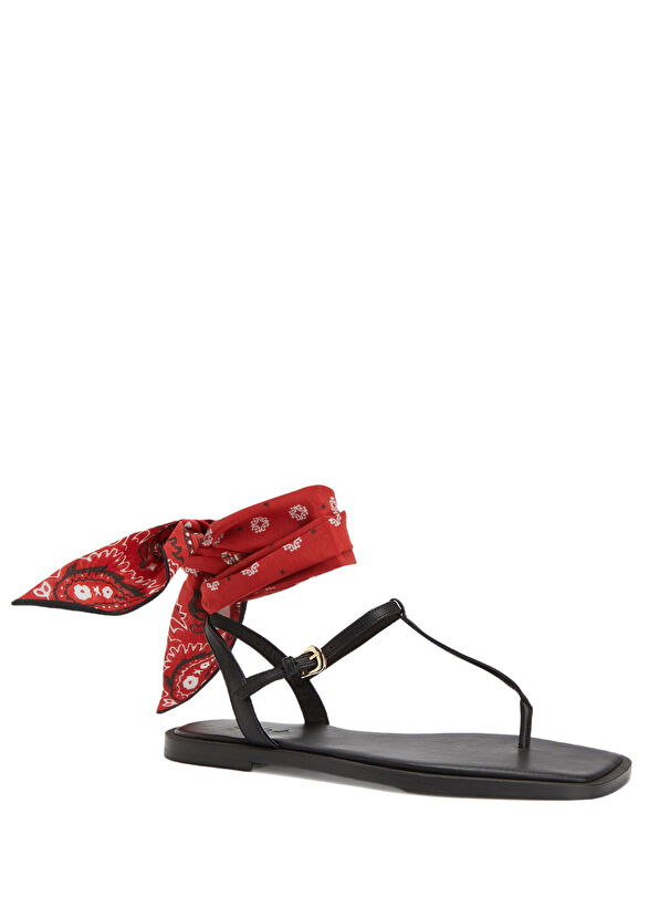 Beymen Club Black Women's Leather Sandals - 2