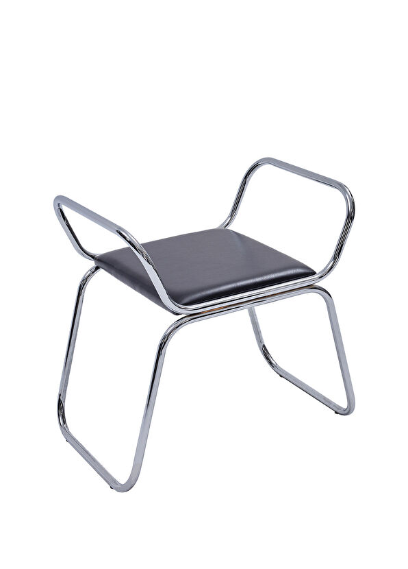 Tuca's Home Rest Stool Metal ve Deri Siyah Tekli Bench - 2