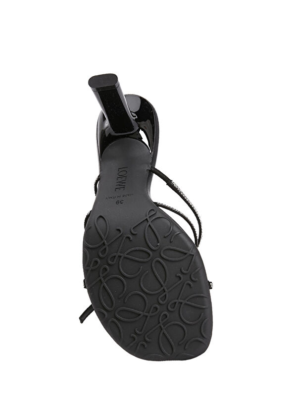 Loewe Petal Siyah Fiyonk Detaylı Kadın Deri Sandalet - 4