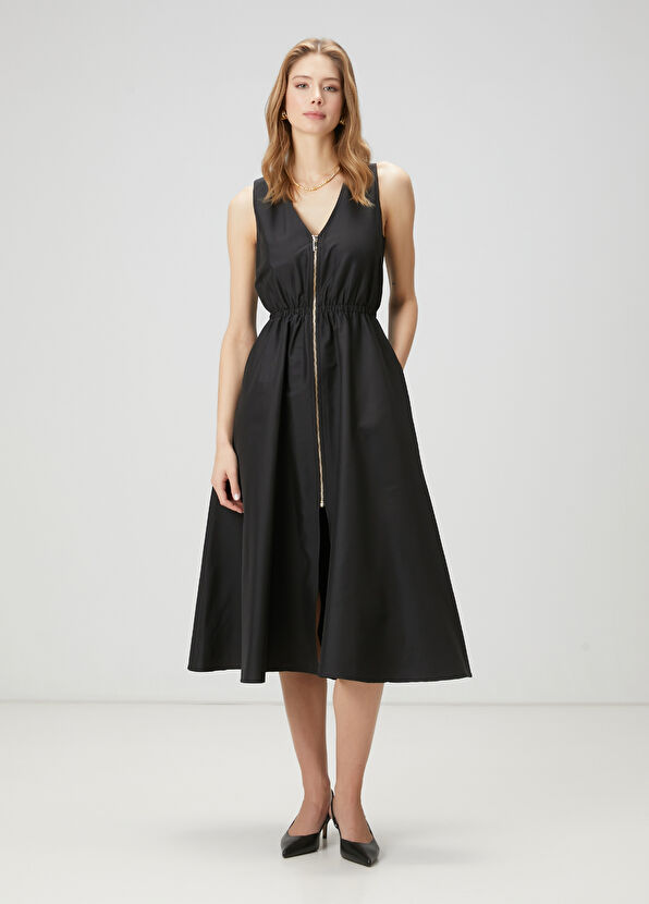 Beymen Club Siyah Midi Elbise - 1