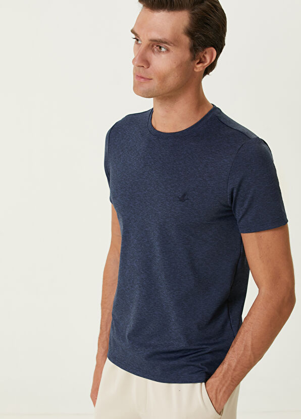 Beymen Club Koyu Mavi Logolu T-shirt - 2