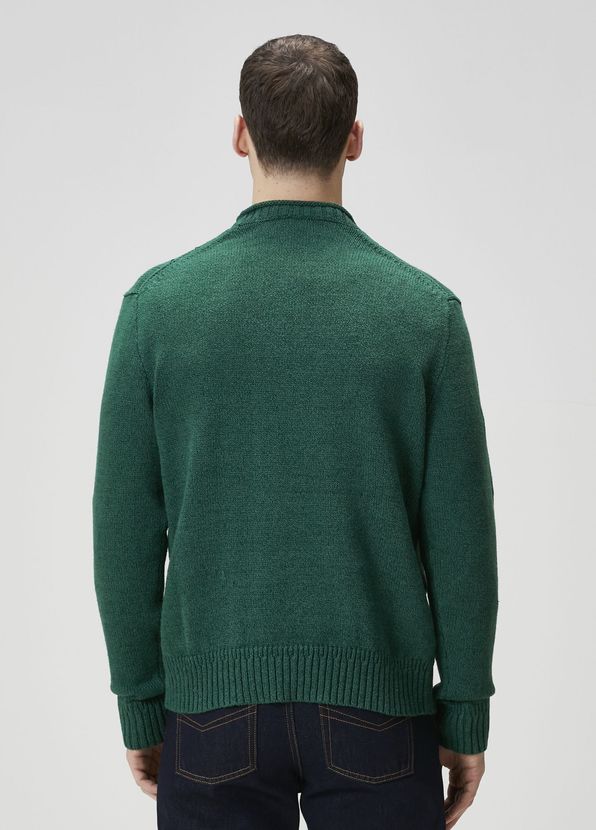 Polo Ralph Lauren Green Teddy Bear Jacquard Linen Sweater - 4