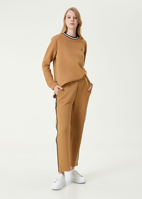 Beymen Club Camel Striped Tracksuit Pants - 1