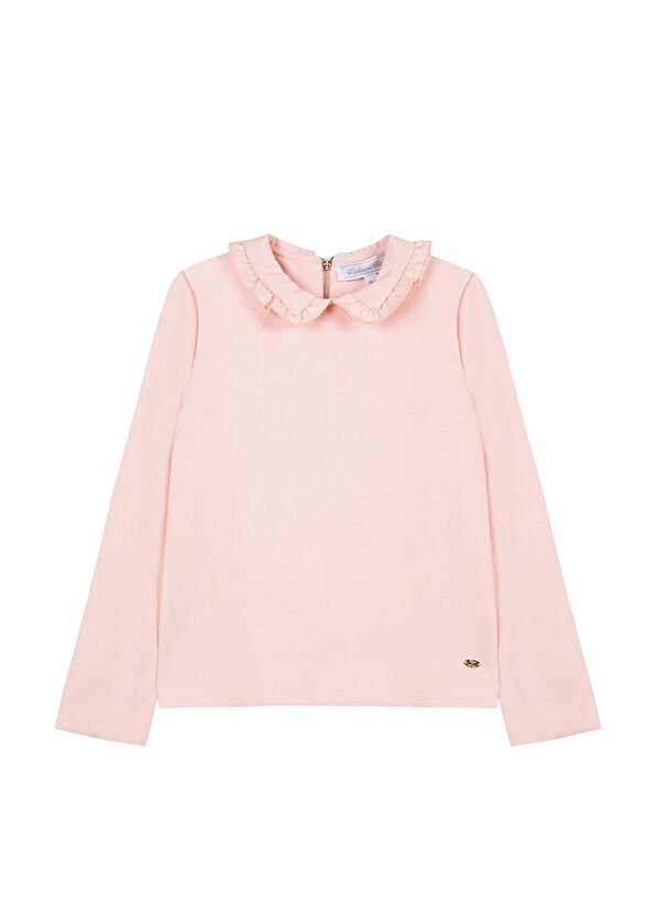Tartine Et Chocolat Pink Baby Collar Long Sleeve Girl Blouse - 1