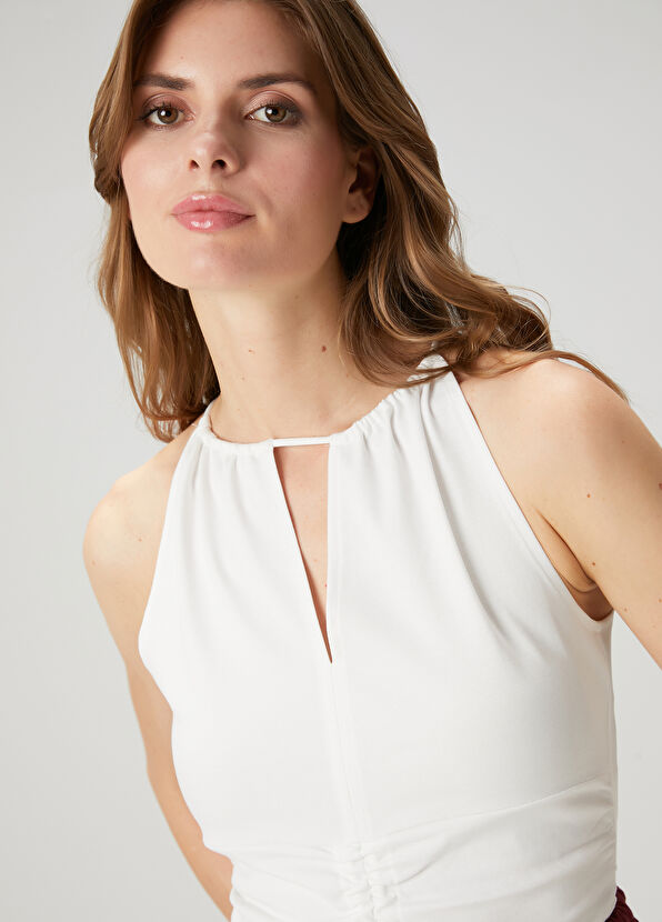 Beymen Club Kırık Beyaz Büzgülü Bluz - 2