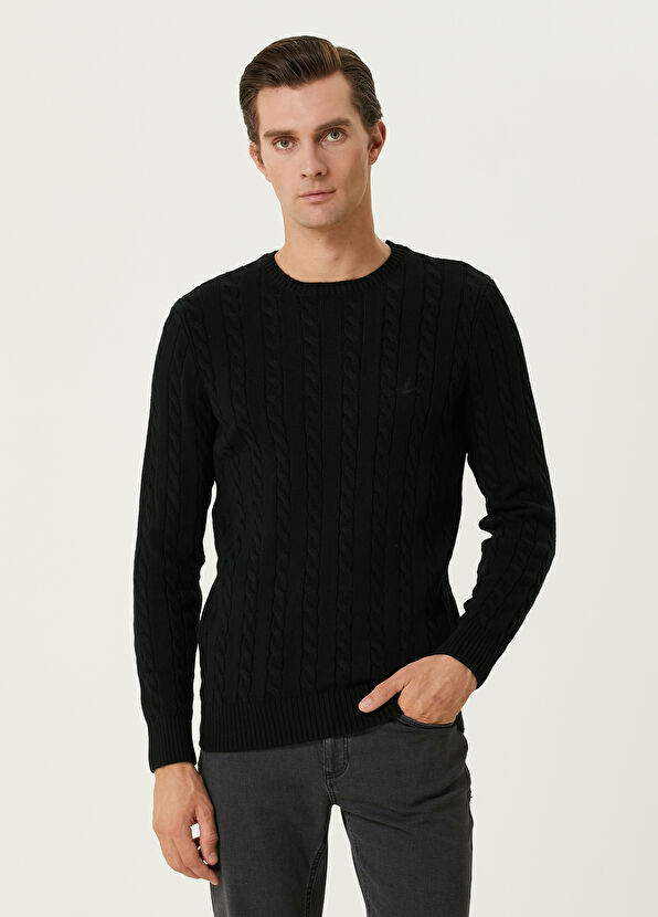 Beymen Club Black Hair Braided Sweater - 1