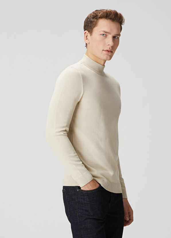 Beymen Club Bej Yarım Balıkçı Yaka Kazak - 2