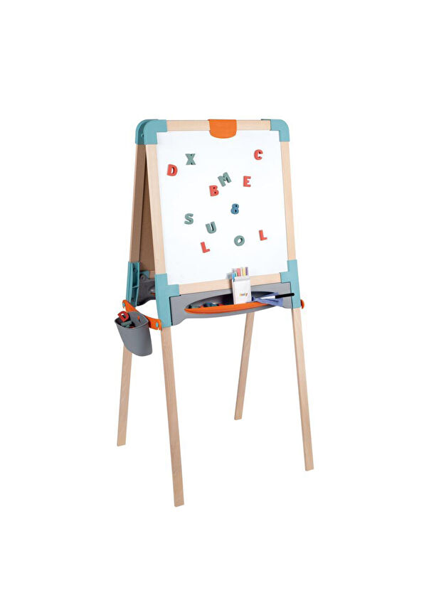 Smoby Wooden Double-Sided Magnetic and Chalk Writing Board - 1