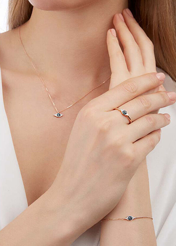 Eye Light Pırlantalı Kadın Altın Kolye - Görsel 3