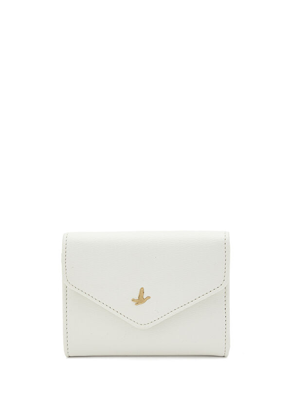Beymen Club White Logo Detailed Small Women's Wallet - 1