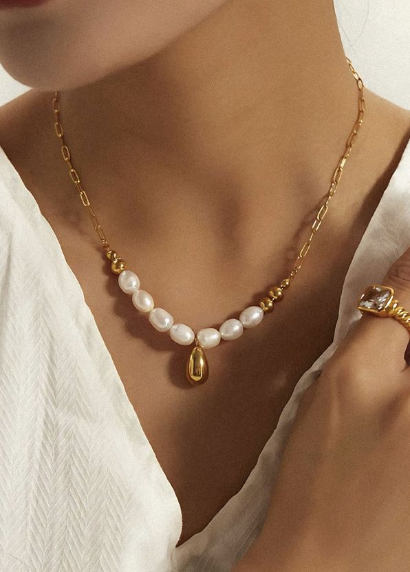 Pera Collection Oslo White Women's Pearl Necklace - 2