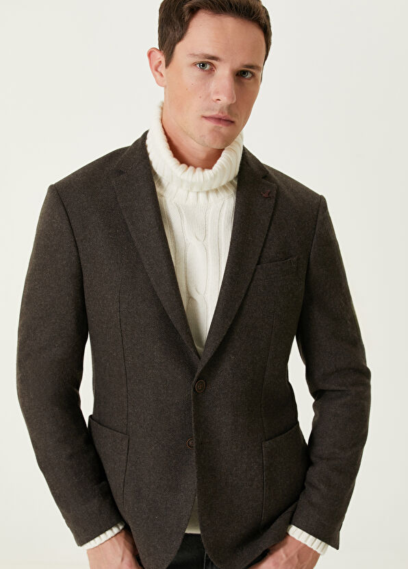 Beymen Club Brown Wool Cachet Jacket - 2