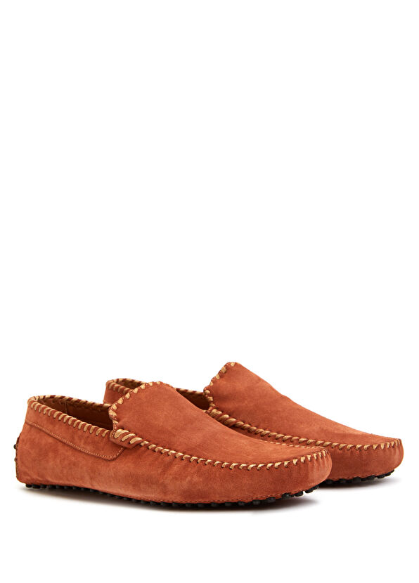 Beymen Club Brick Color Men's Leather Driver - 2