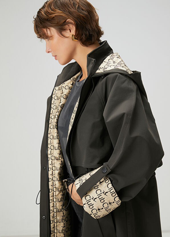 Beymen Club Koyu Haki Kapüşonlu Pardösü - 2