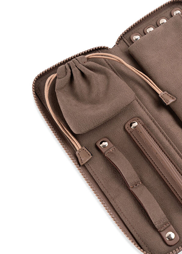 Pack'n Travel Bej Deri Kadın Takı Cüzdanı - 3