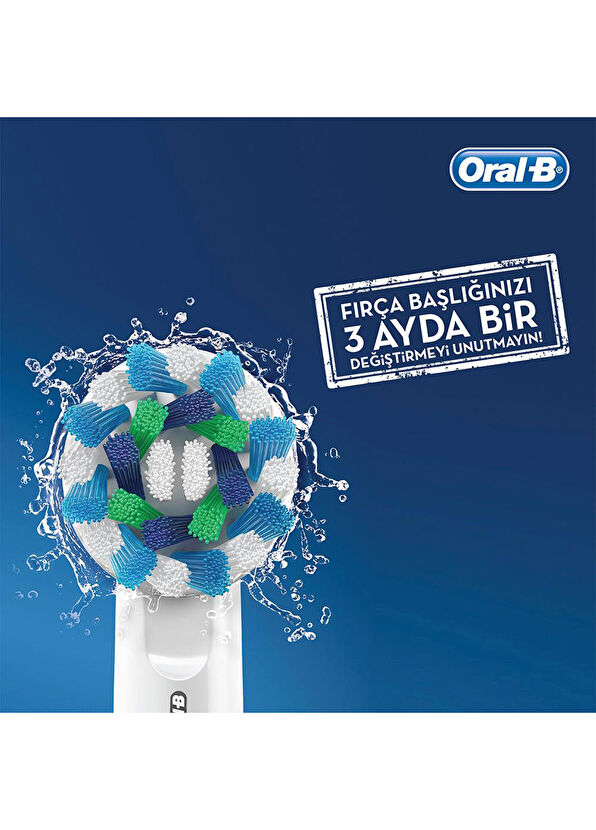 Oral-B EB50 Pro Cross Action 9'lu Beyaz Diş Fırçası Yedek Başlığı - 4
