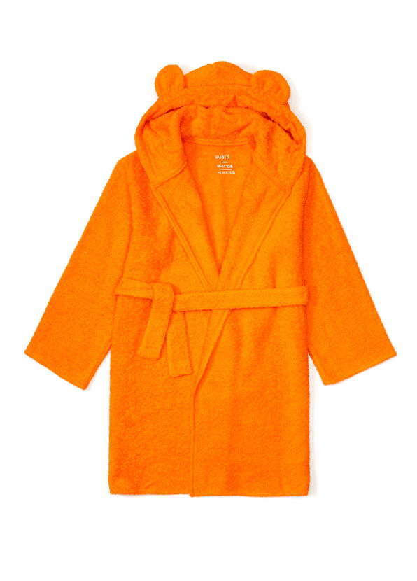 Pueril Turuncu Kız Çocuk Bornoz - 1