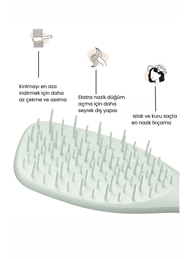 Tangle Teezer Tud Extra Gentle Eucalyptus Green Hair Brush - 2