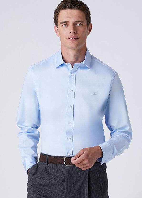 Beymen Club Comfort Fit Light Blue Poplin Shirt - 2