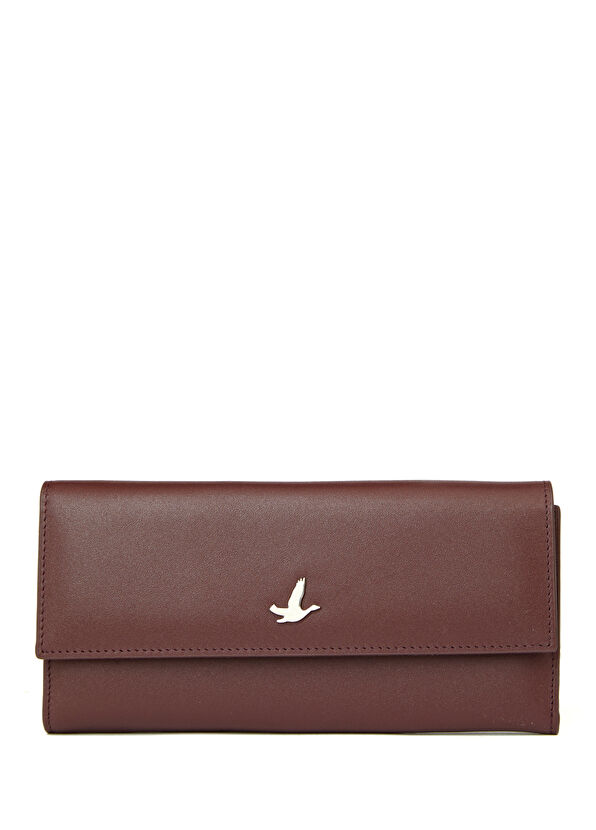 Beymen Club Burgundy Women's Leather Wallet - 1