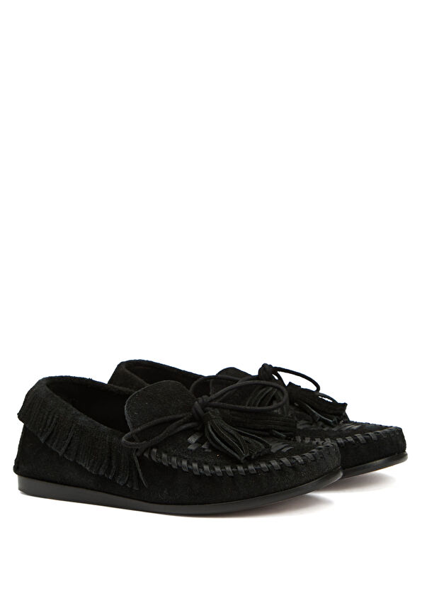 Fitza Siyah Kadın Süet Loafer - Görsel 3