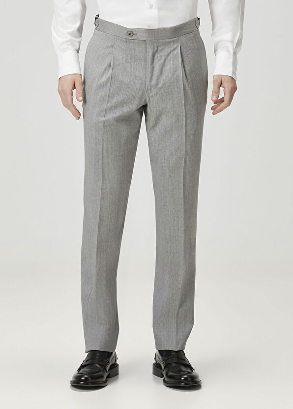 Rota Açık Gri Yün Pantolon - 2