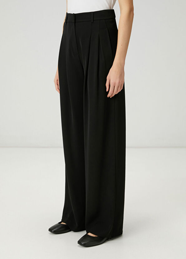 Beymen Club Black Double Pleated Palazzo Trousers - 2