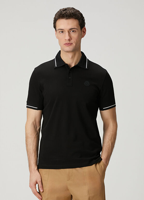 Moncler Black Polo T-Shirt - 1