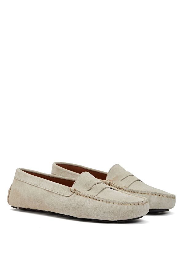 Beymen Club Bej Kadın Süet Loafer - 2