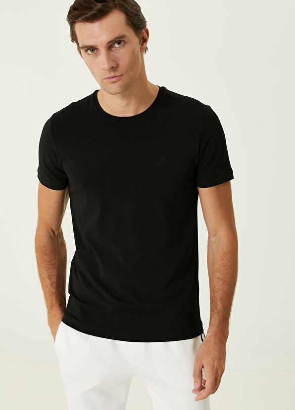 Siyah Logo Detaylı T-shirt Beymen Club Siyah Logo Detaylı T-shirt - 2