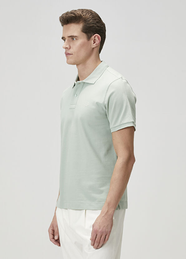 Beymen Club Basic Fit Green Polo Neck T-Shirt - 4
