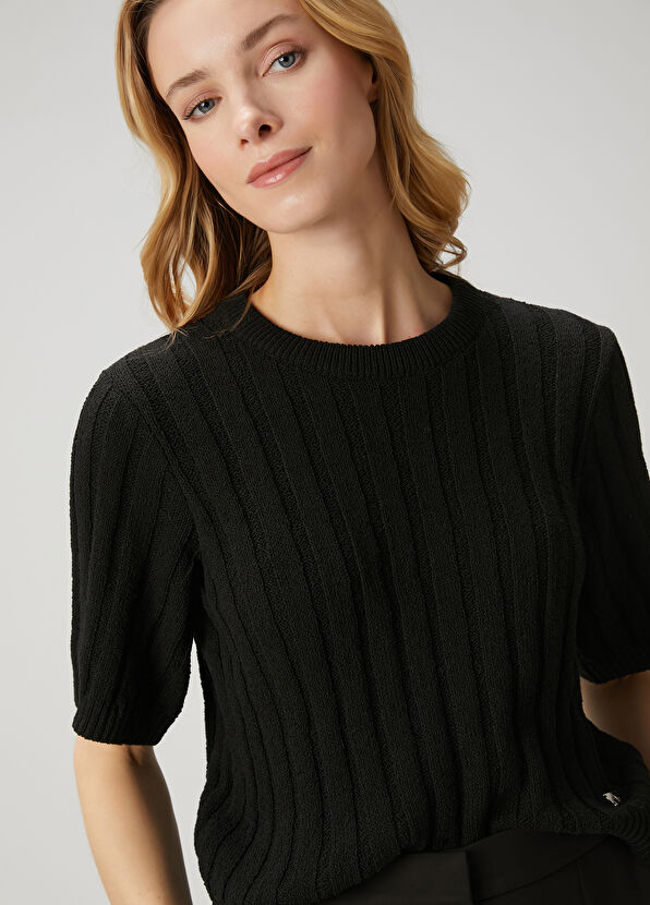 Beymen Club Black Short Sleeve Sweater - 2