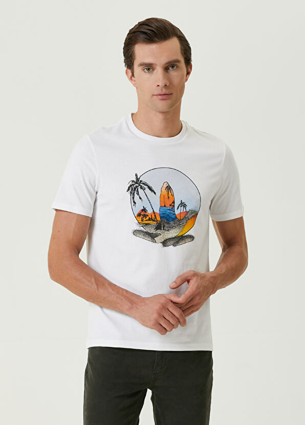 Beymen Club White Logo Printed T-shirt - 1