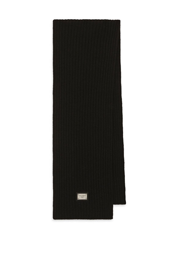 Dolce&Gabbana Siyah Erkek Çocuk Yün Atkı - 1