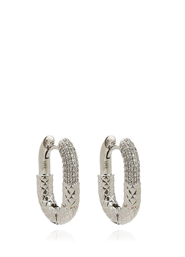Beymen Club U-Shaped Zircon Stones Women's Earrings - 2