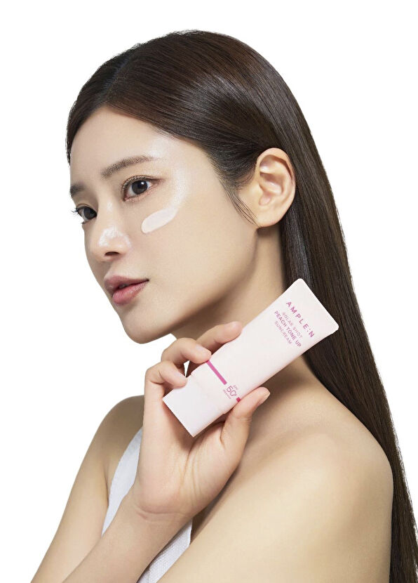 AMPLE:N Solar Shot Peach Tone Up Sun Cream SPF50+ Sunscreen 40 ml - 2