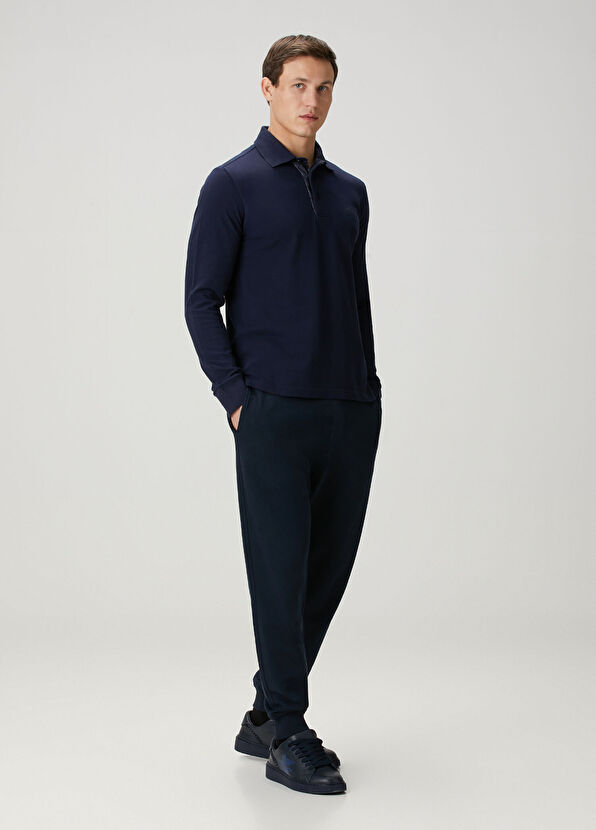 Etro Lacivert Polo Yaka Sweatshirt - 2