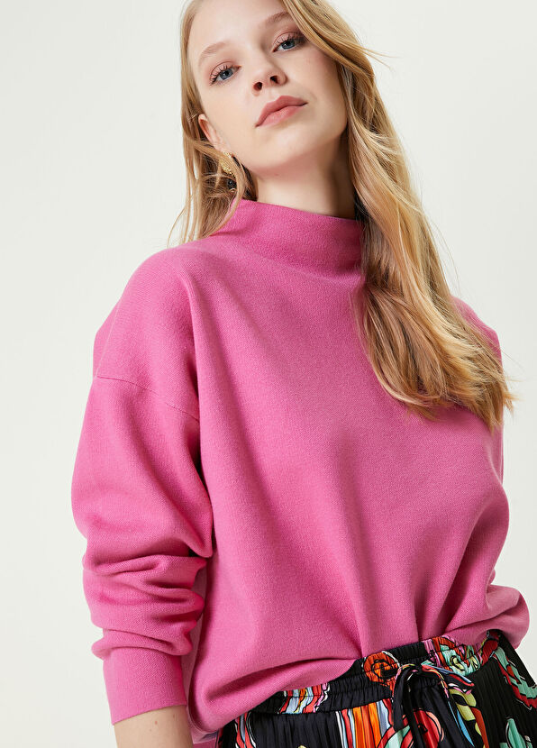 Beymen Club Pembe Dik Yaka Kısa Basic Kazak - 3