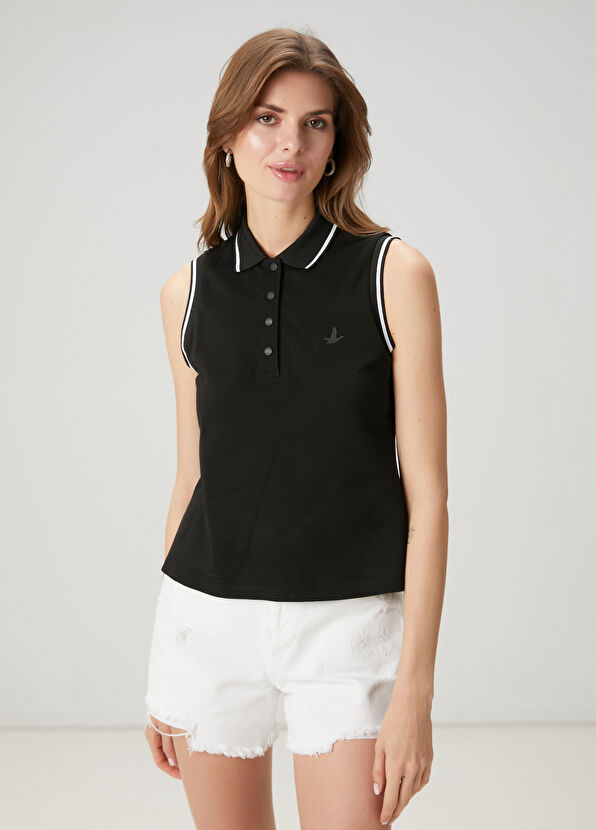 Beymen Club Black Polo Neck T-Shirt - 4